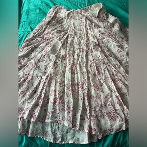 J.Jill skirt  white with red floral print size large